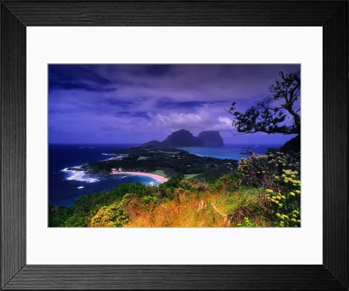 Framed Print : Lord Howe Island view from Kims lookout Framed Print : Lord Howe Island view from Kims lookout