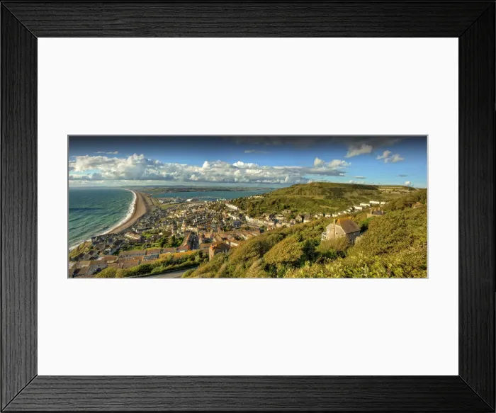 Framed Print : Panoramic view of Weymouth, Dorset, England, United Kingdom