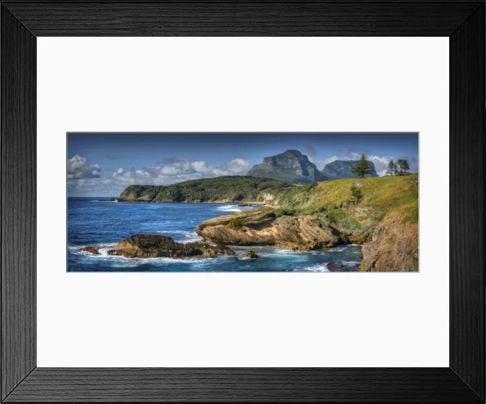 Framed Print : Lord Howe Island coastal panorama Framed Print : Lord Howe Island coastal panorama