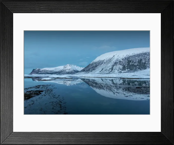 Framed Print : Flakstadoya Winter Dawn
