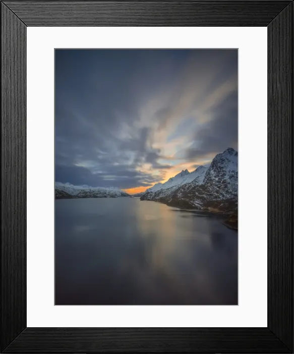Framed Print : Fjord Dusk