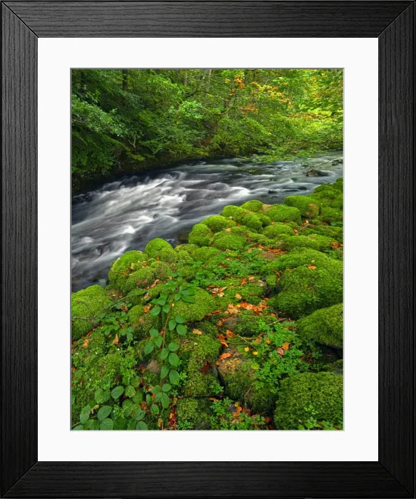 Framed Print : Tumbling stream, Lake District, England, United Kingdom