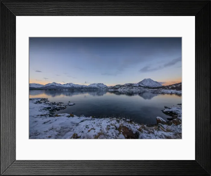 Framed Print : Winter in Flakstadoya