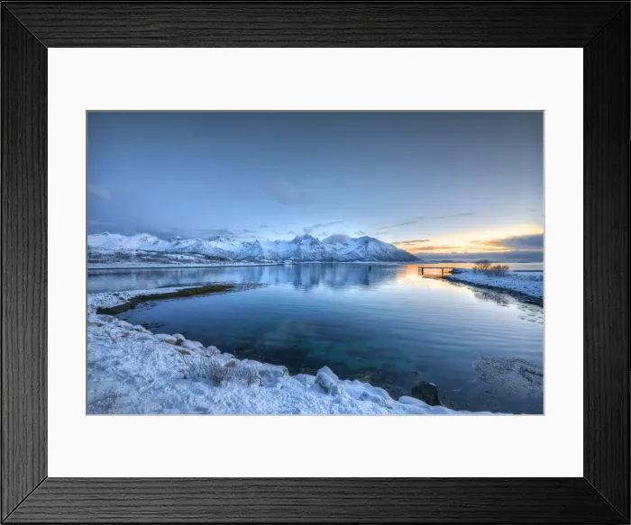 Framed Print : Flakstadoya Winter Dawn Framed Print : Flakstadoya Winter Dawn