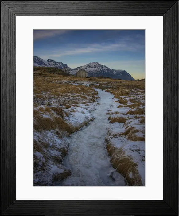 Framed Print : Flakstadoya Winter