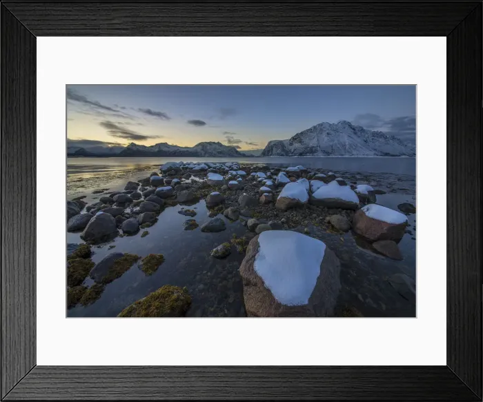 Framed Print : Flakstadoya winter Framed Print : Flakstadoya winter