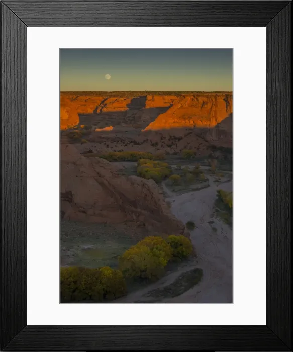 Framed Print : Rising moon Canyon De-Chelly, Arizona, south western United States of America