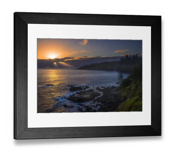 Framed Print : Sunset at Point Ross