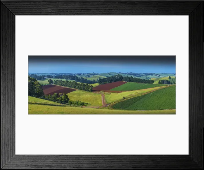 Framed Print : Rich farmland near Mirboo north, Victoria, Australia Framed Print : Rich farmland near Mirboo north, Victoria, Australia