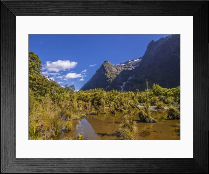 Framed Print : Wetlands in the Clinton Valley, Milford track, South Island, New Zealand Framed Print : Wetlands in the Clinton Valley, Milford track, South Island, New Zealand