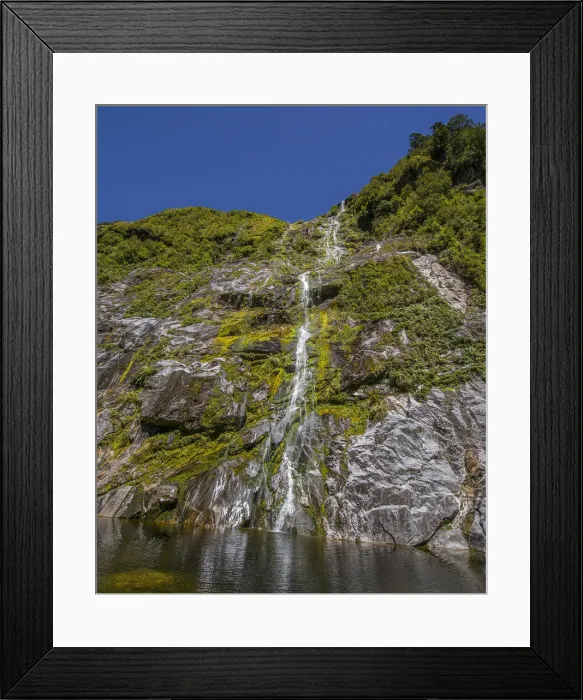 Framed Print : Waterfall in the Clinton Valley, Milford track, South Island, New Zealand Framed Print : Waterfall in the Clinton Valley, Milford track, South Island, New Zealand