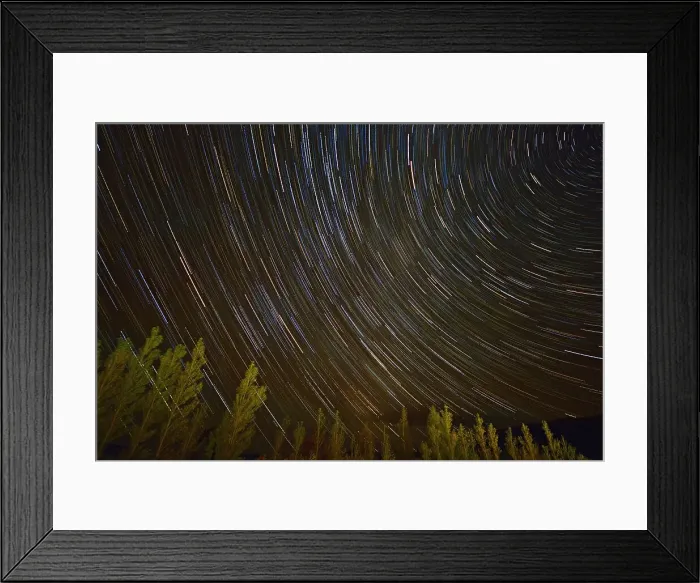 Framed Print : Star-trails at Wanaka, South Island, New Zealand