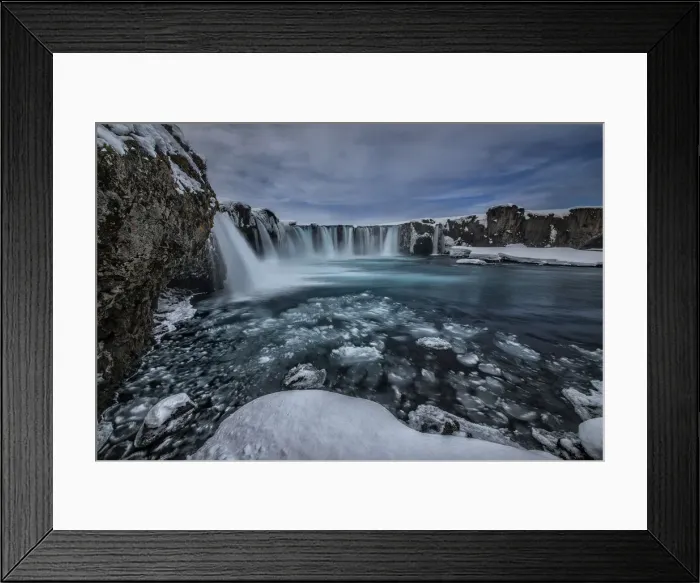 Framed Print : Godafoss in Winter