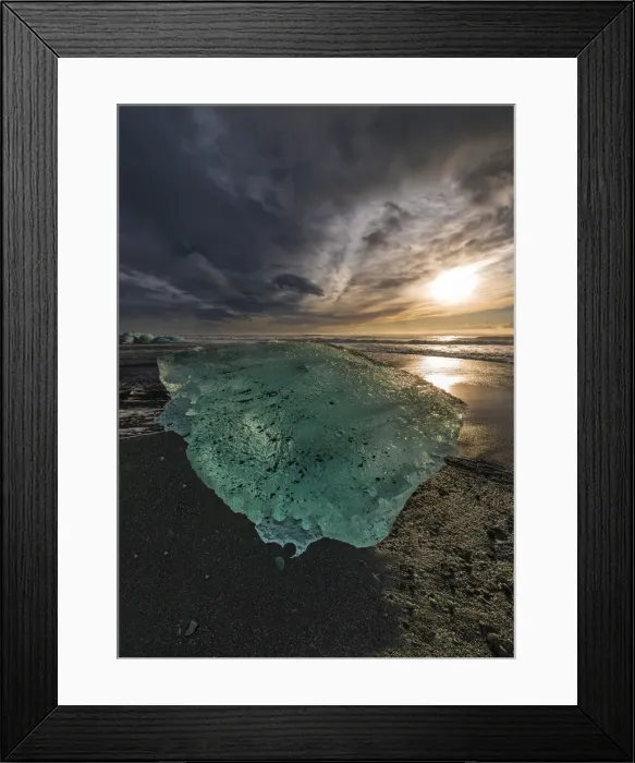 Framed Print : Jokulsarlon beach