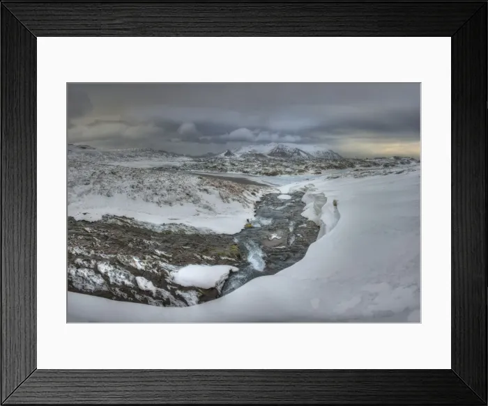 Framed Print : Winter-scape Grundarfjordorour Framed Print : Winter-scape Grundarfjordorour