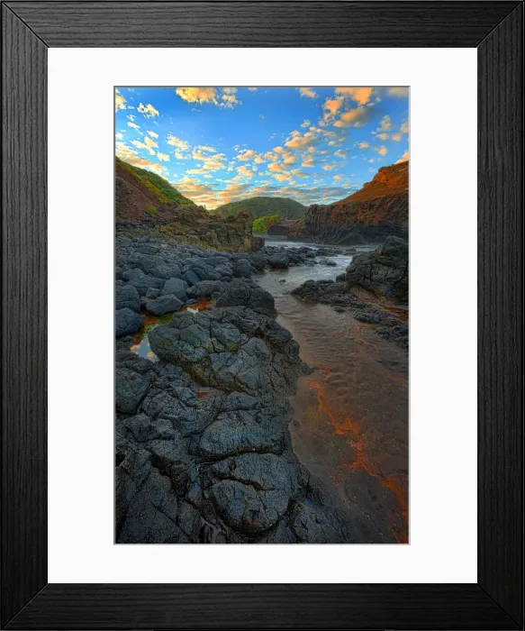 Framed Print : Tidal pool at Cape Schanck, Victoria, Australia Framed Print : Tidal pool at Cape Schanck, Victoria, Australia