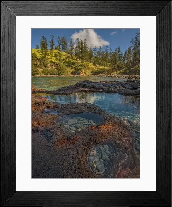 Framed Print : Tidal pools at Cresswell bay Framed Print : Tidal pools at Cresswell bay