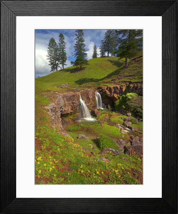 Framed Print : Upper cockpit waterfall