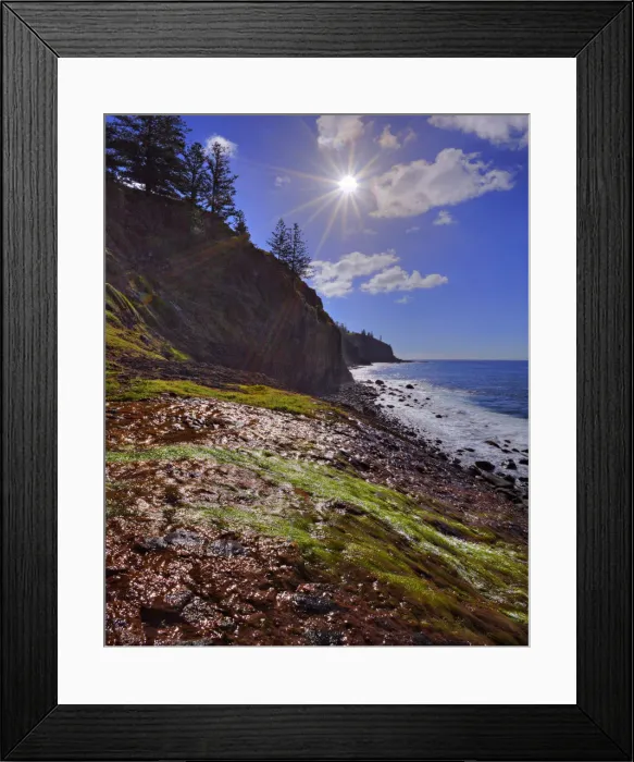 Framed Print : Sunstar at lower cockpit falls Framed Print : Sunstar at lower cockpit falls