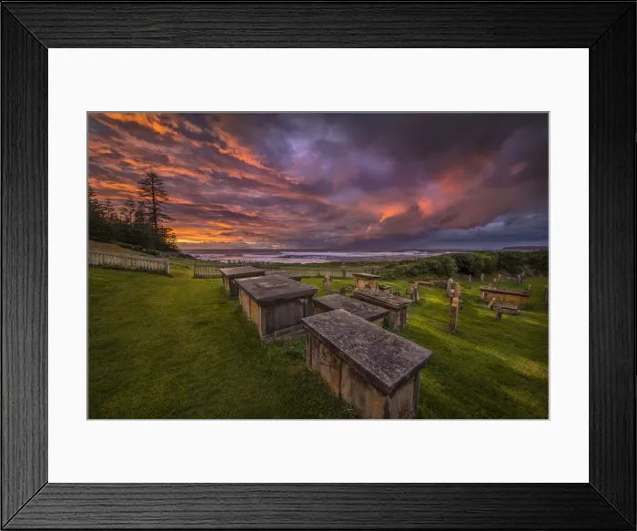 Framed Print : A cemetery Dawn Framed Print : A cemetery Dawn