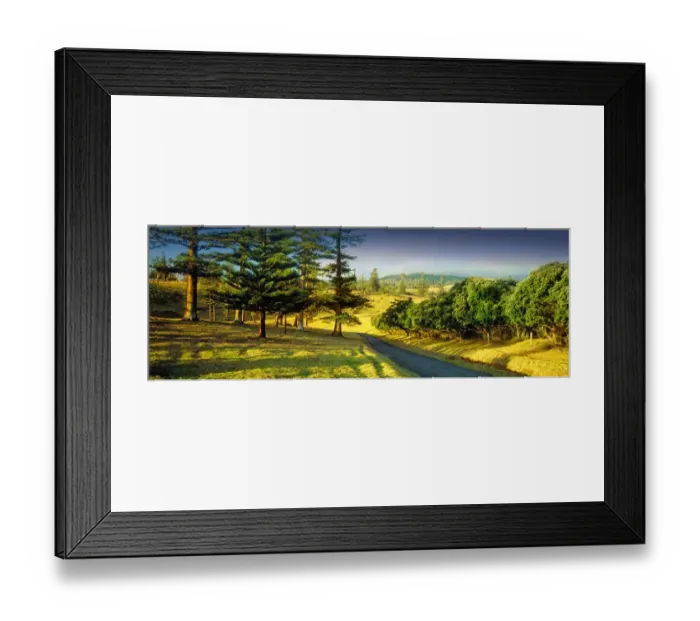 Framed Print : Headstone Road Norfolk Island