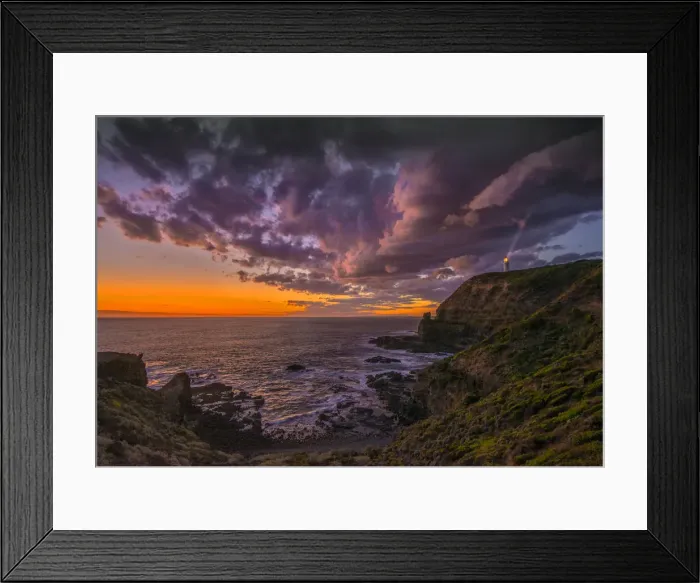 Framed Print : Sunset at Cape Schanck, Victoria, Australia Framed Print : Sunset at Cape Schanck, Victoria, Australia