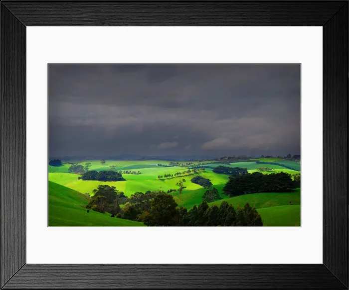 Framed Print : Brewing Storm, Loch countryside, Victoria, Australia