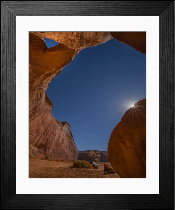 Framed Print : An Archway and sunstar in Monument valley, Arizona, Western united States of America