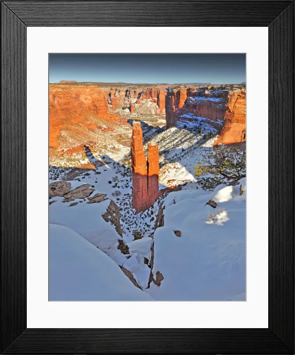Framed Print : A winter mantle of snow in Canyon De Chelly, Arizona, Western united States of America Framed Print : A winter mantle of snow in Canyon De Chelly, Arizona, Western united States of America