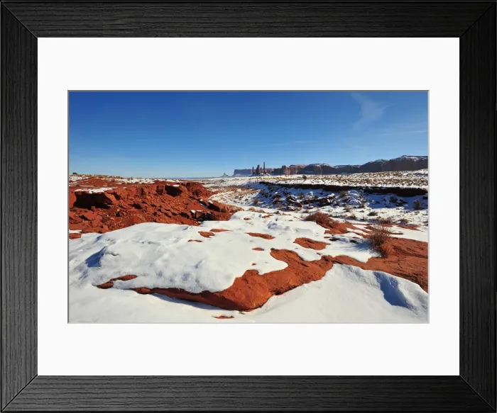 Framed Print : A winter mantle of snow in Canyon De Chelly, Arizona, Western united States of America
