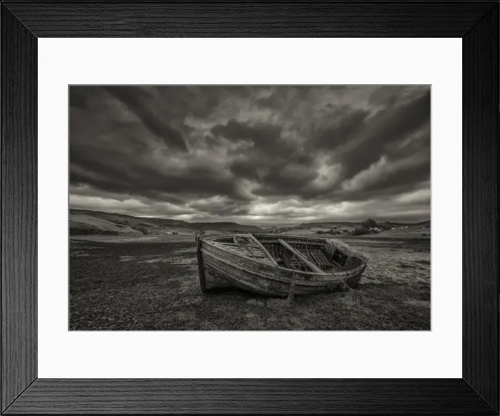 Framed Print : Dereliction loch harport