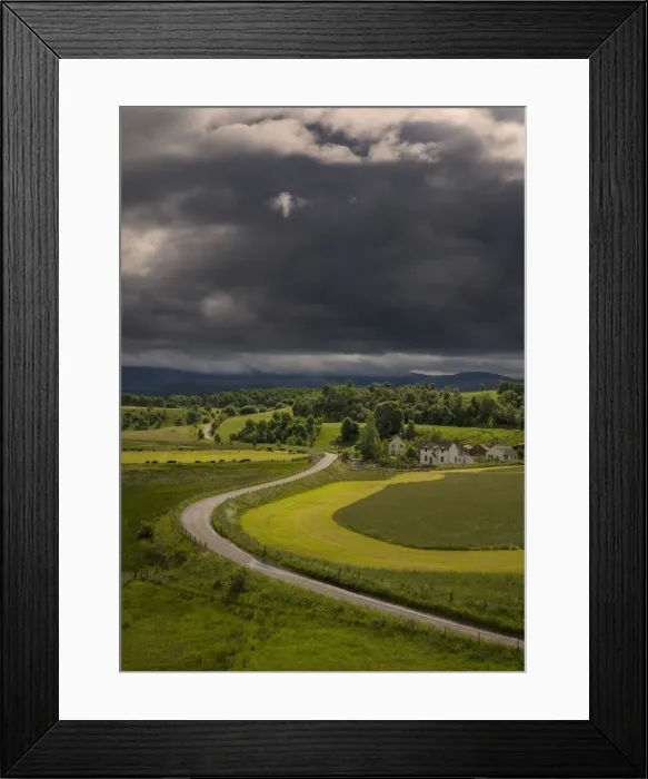 Framed Print : Country road in the Cairngorms