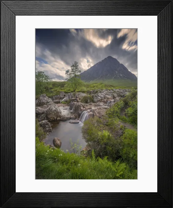 Framed Print : Dramatic skies over Buachaille