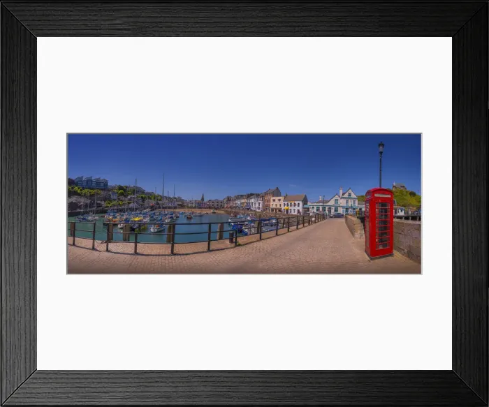 Framed Print : Ilfracombe Wharf and Phone booth Framed Print : Ilfracombe Wharf and Phone booth