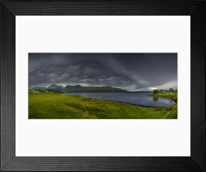 Framed Print : Clouds over skye