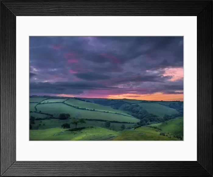 Framed Print : Dawn near combe Martin Framed Print : Dawn near combe Martin