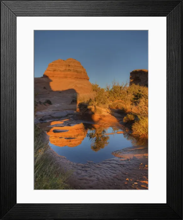 Framed Print : reflections, Arches National park, Arizona, Western united States of America