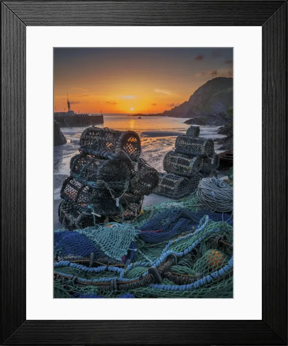 Framed Print : Lobster Pots Ilfracombe