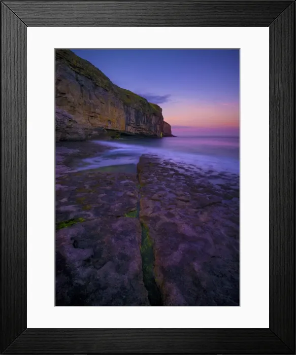 Framed Print : Sunset at Dancing Ledge