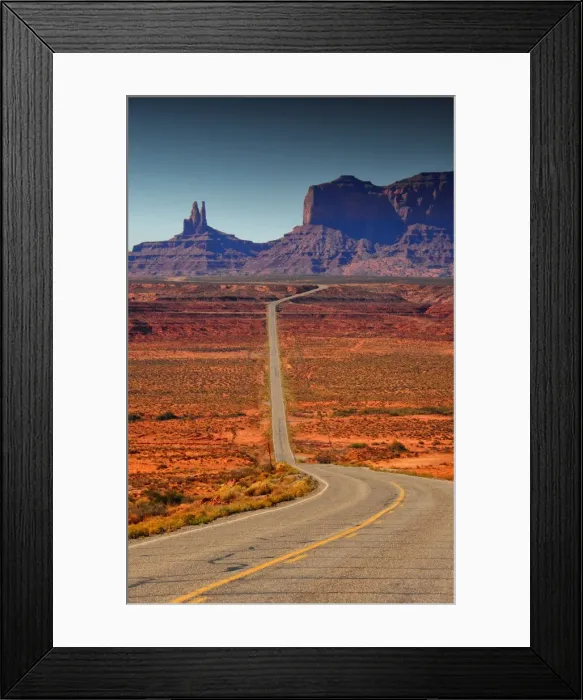 Framed Print : Road to Monument Valley, Arizona, Western united States of America