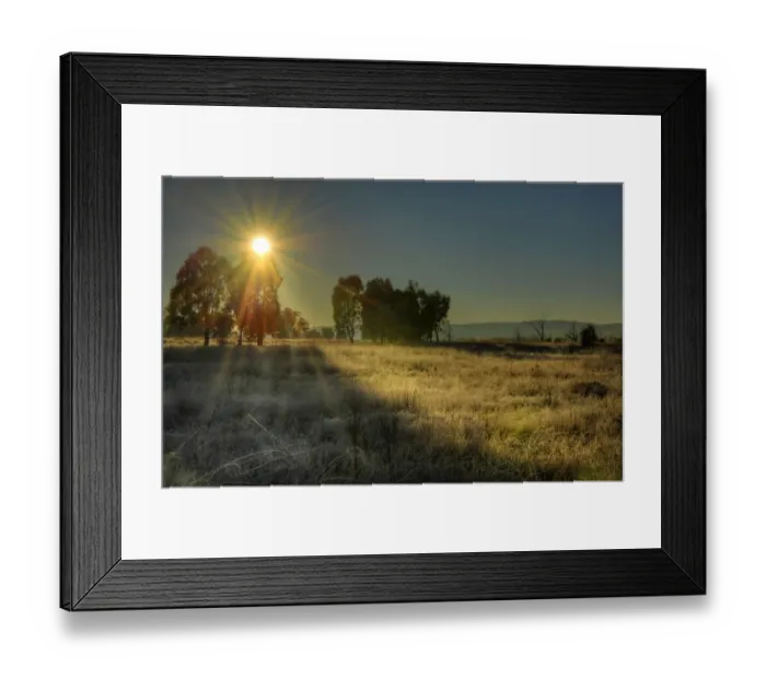 Framed Print : Dawn at Winton near Benalla, Victoria, Australia