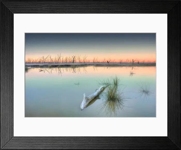 Framed Print : First light at Winton Wetlands, central Victoria, Australia Framed Print : First light at Winton Wetlands, central Victoria, Australia