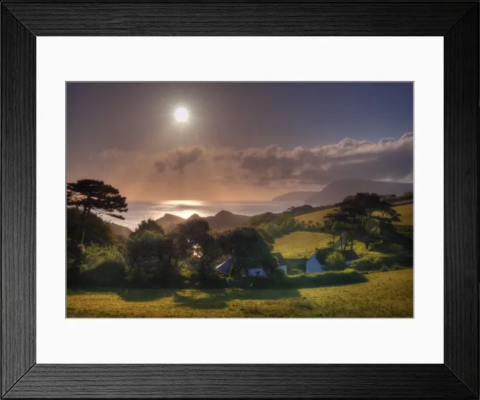 Framed Print : Combe Martin dawn Framed Print : Combe Martin dawn
