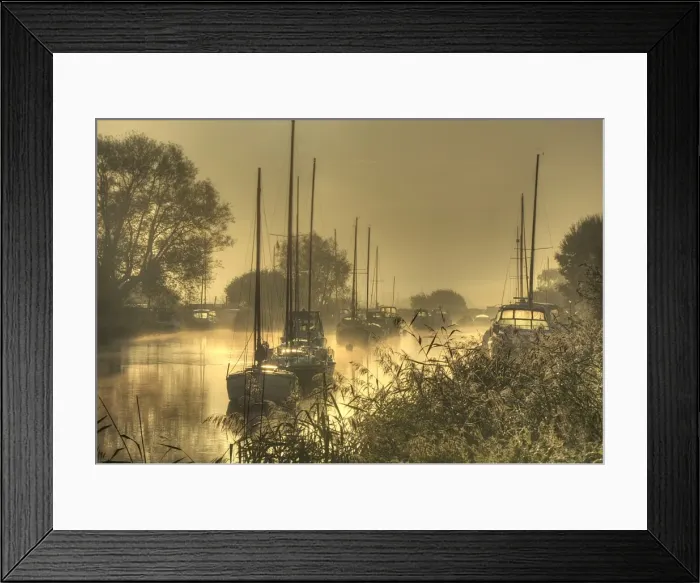Framed Print : Misty dawn