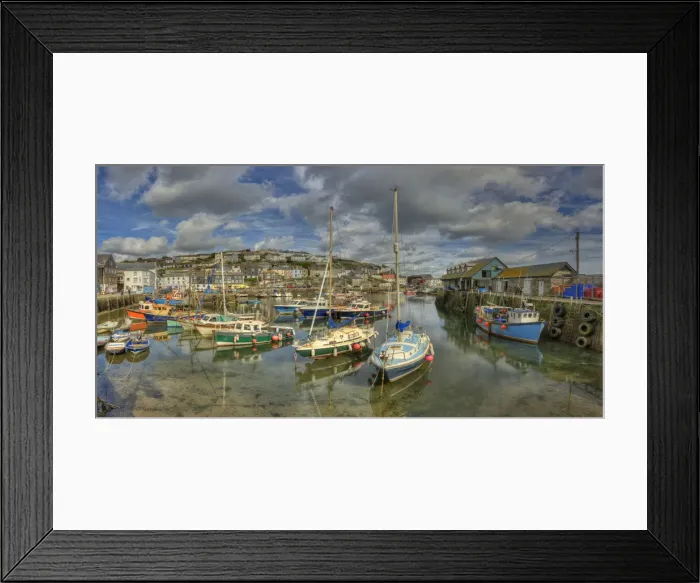 Framed Print : Mevagissey Harbor view Framed Print : Mevagissey Harbor view