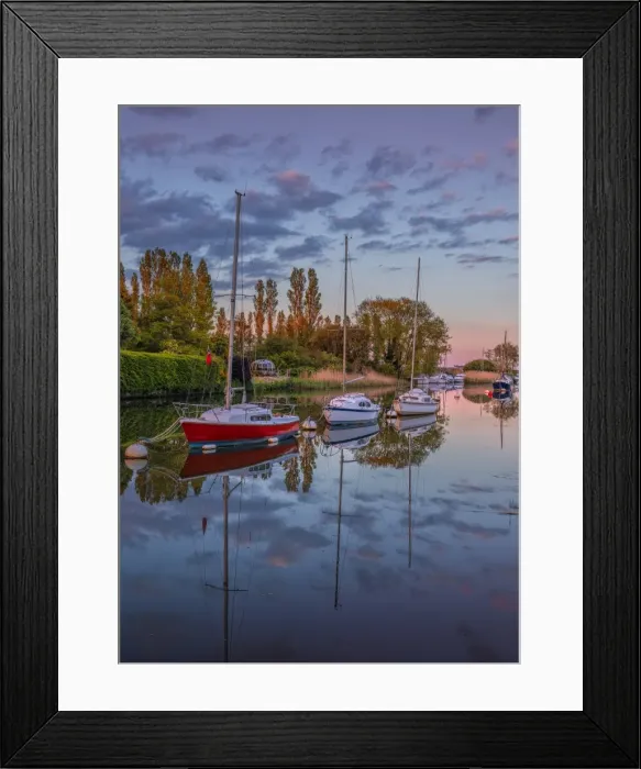 Framed Print : Frome river dusk Framed Print : Frome river dusk