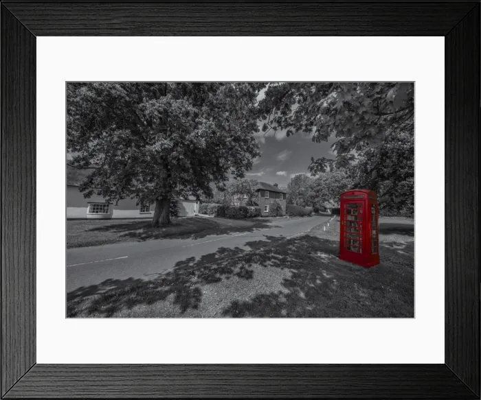Framed Print : Phone booth at Sturminster Marshall Framed Print : Phone booth at Sturminster Marshall