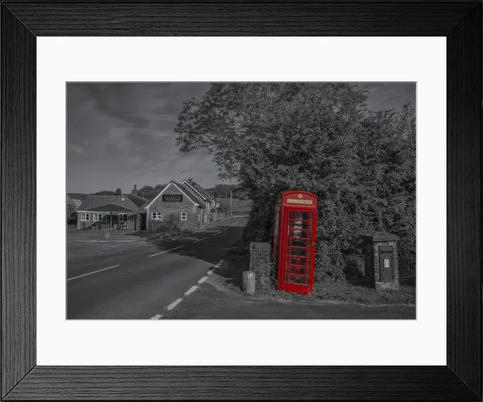 Framed Print : Phone booth in Morden Framed Print : Phone booth in Morden