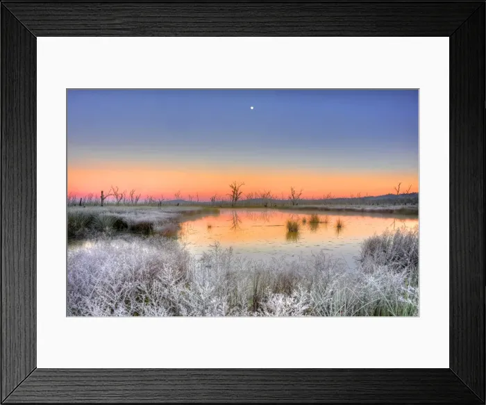 Framed Print : First light at Winton Wetlands, central Victoria, Australia Framed Print : First light at Winton Wetlands, central Victoria, Australia