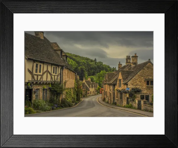 Framed Print : Castle Combe street view